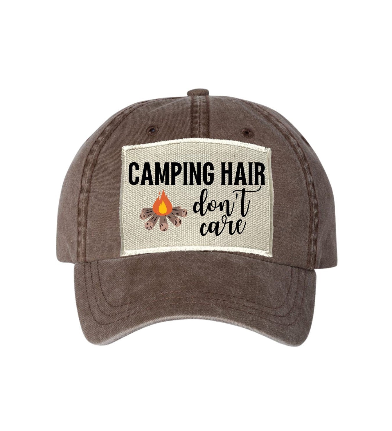 Camping Hair Don't Care Ball Cap