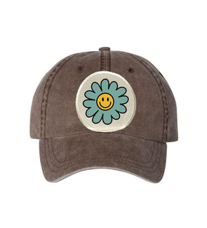 Smiley Flower Ball Cap