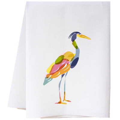 Abstract Heron Flour Sack Towel