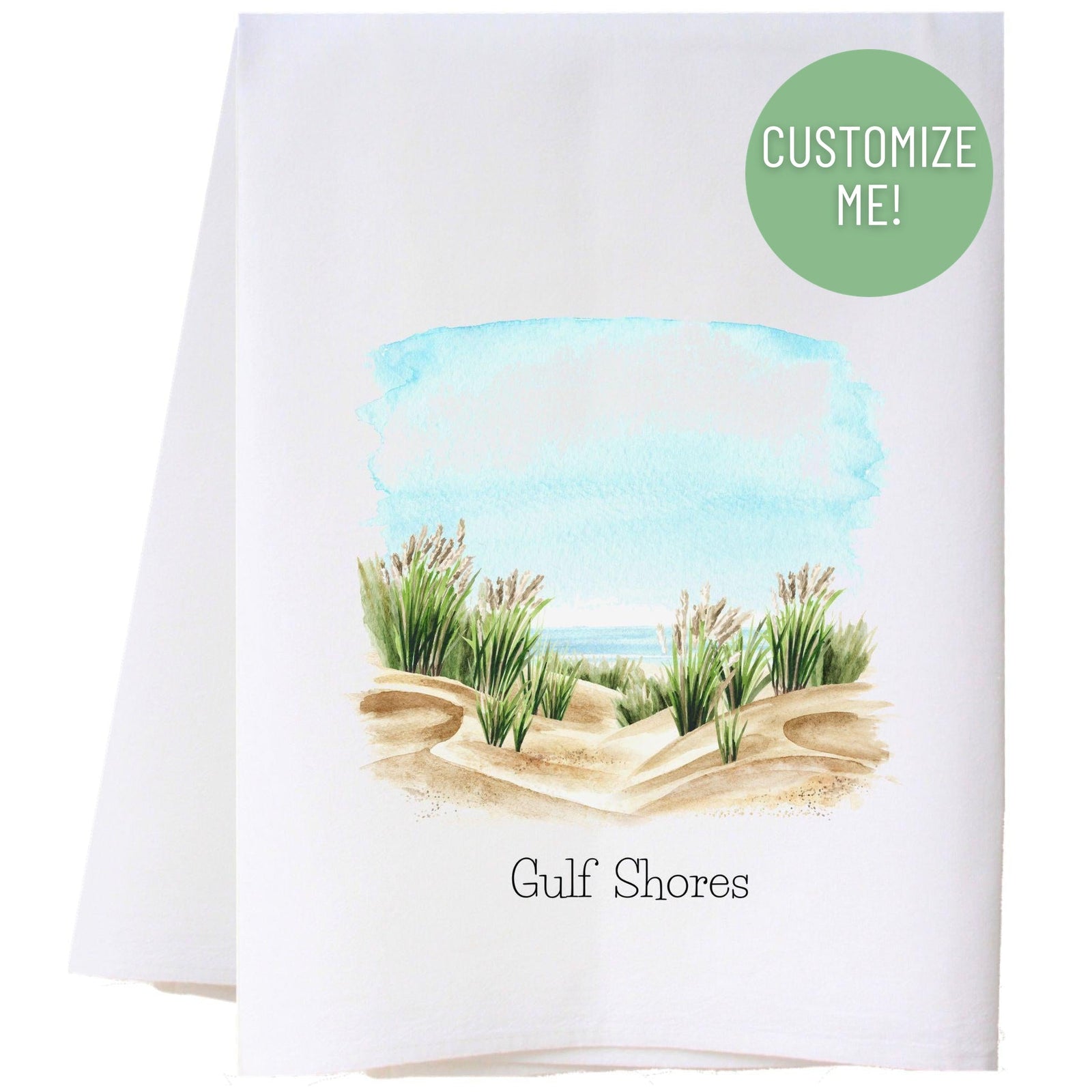 Beach Scene Kitchen Towel