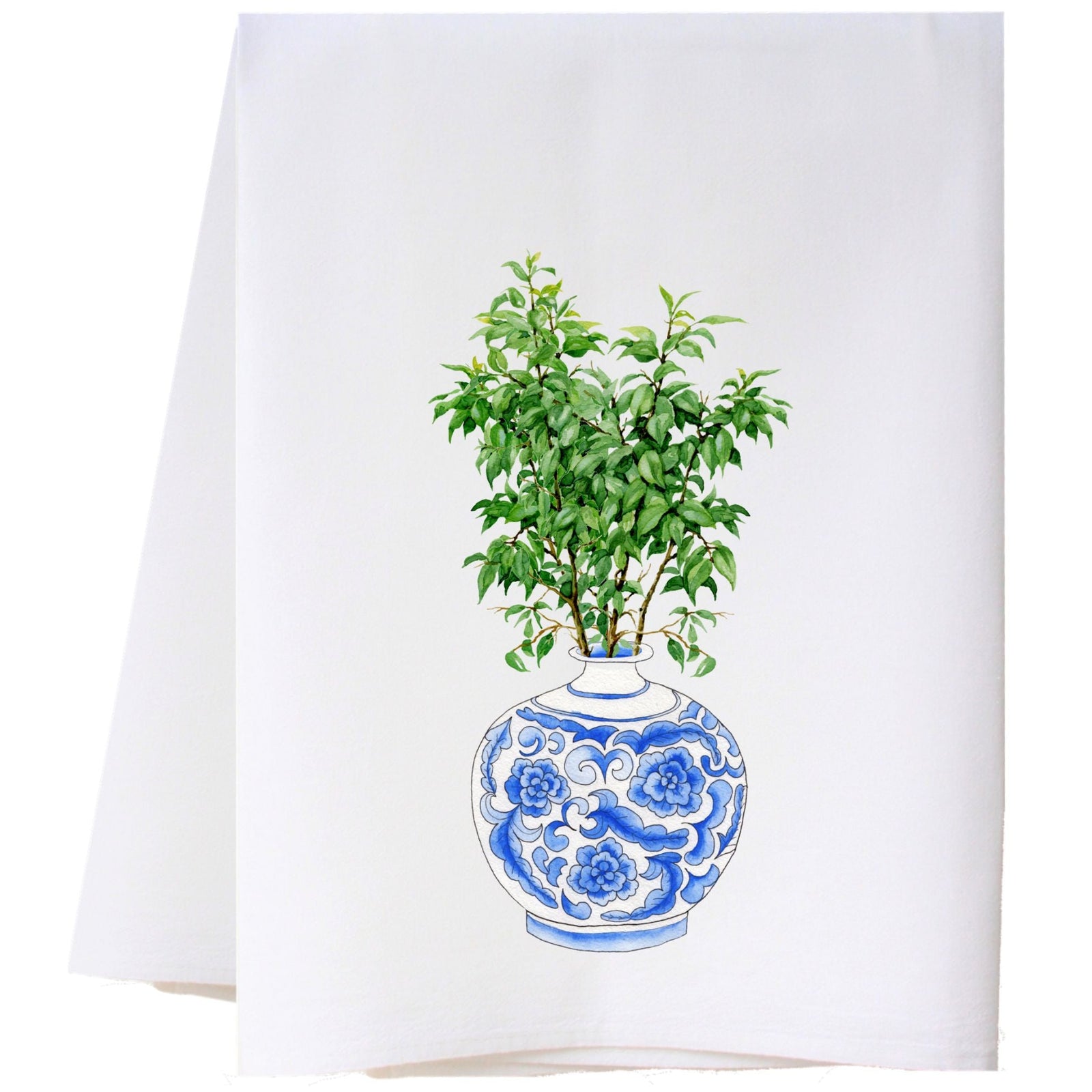 Blue And White Vase 1 Kitchen Towel
