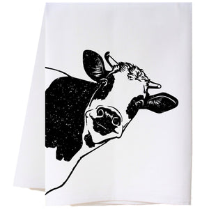 Curious Cow Flour Sack Towel