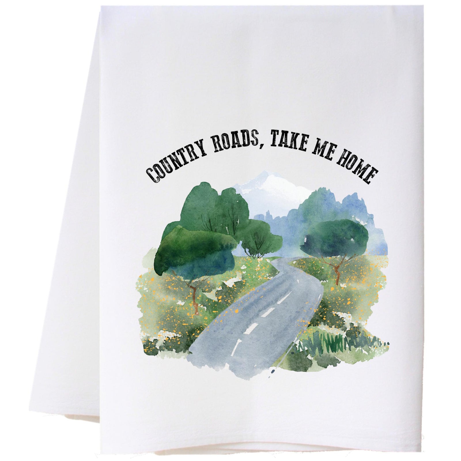 Country Roads Kitchen Towel