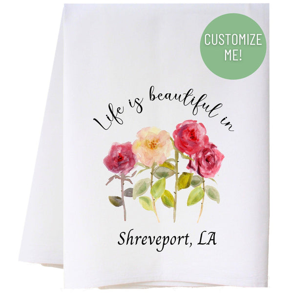 Hometown Roses Flour Sack Towel