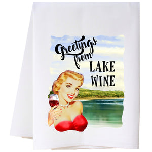 Lake Greetings Flour Sack Towel
