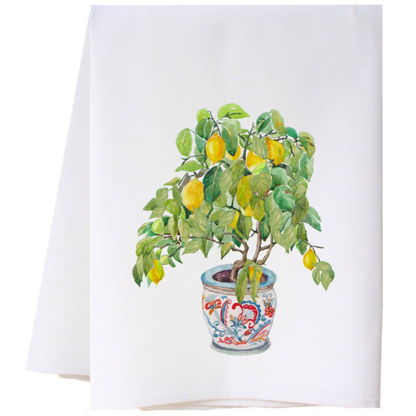 Lemon Planter Flour Sack Towel