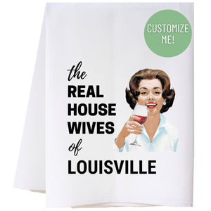 Real Housewives Diva With Wine Flour Sack Towel
