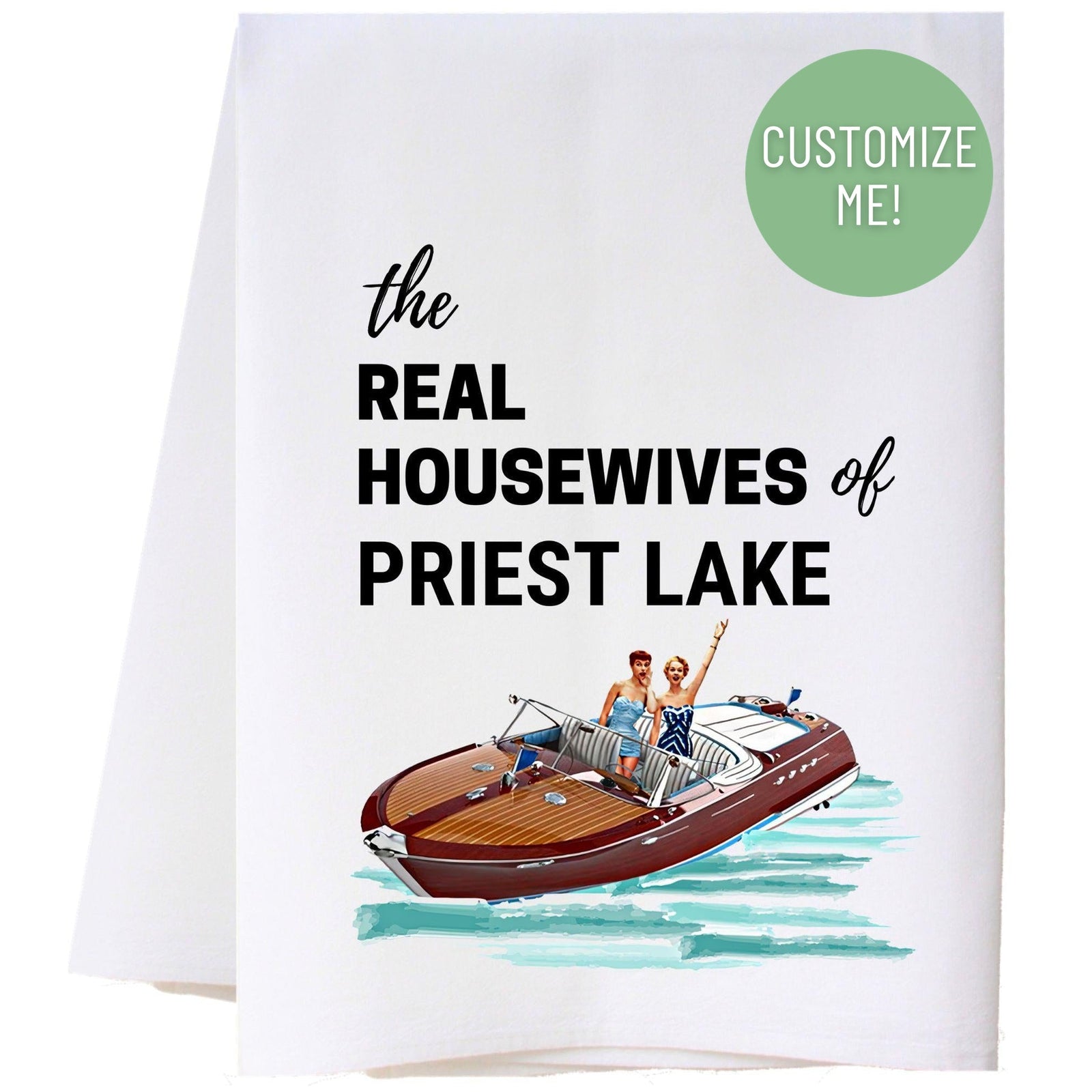 Real Housewives Speed Boat Kitchen Towel
