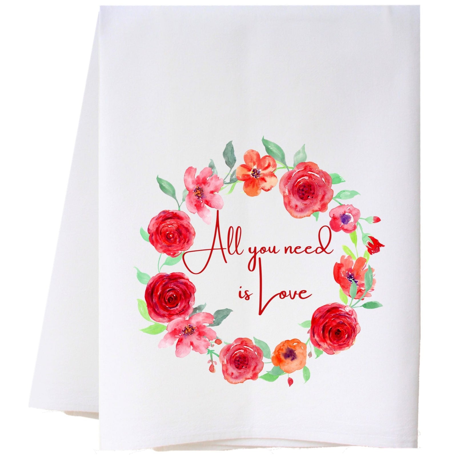 Valentine Wreath Kitchen Towel