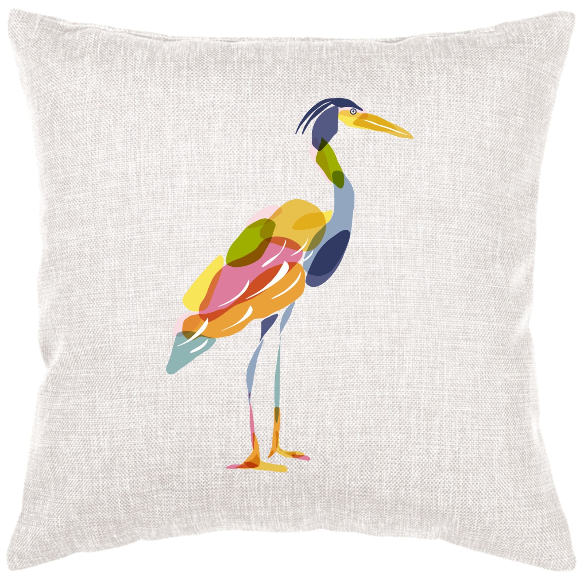 Abstract Heron Down Pillow