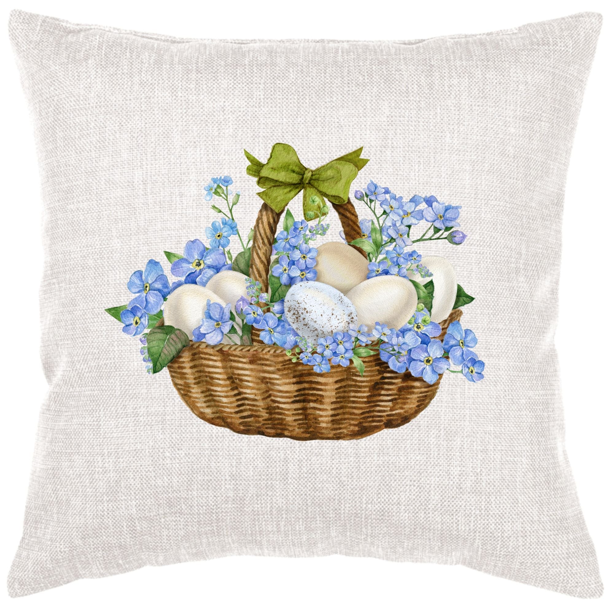 Basket Of Eggs Down Pillow