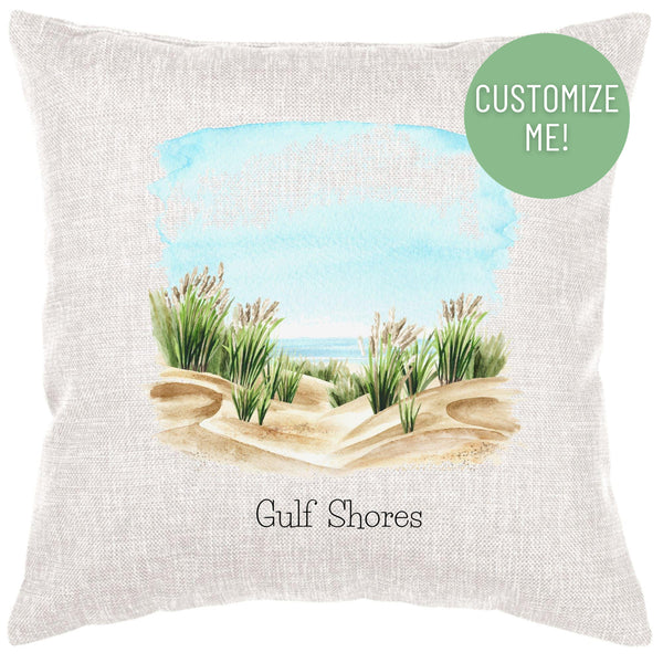 Beach Scene Pillow Cover