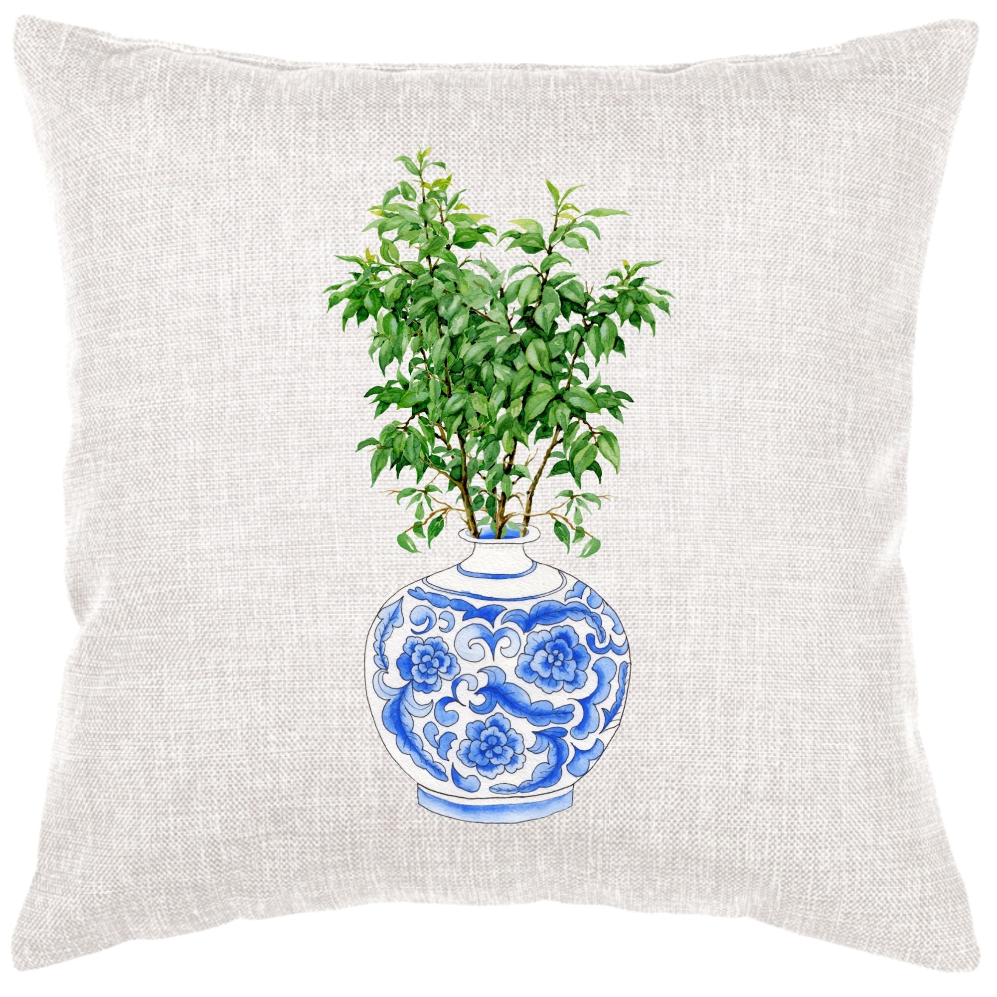 Blue And White Vase 1 Down Pillow