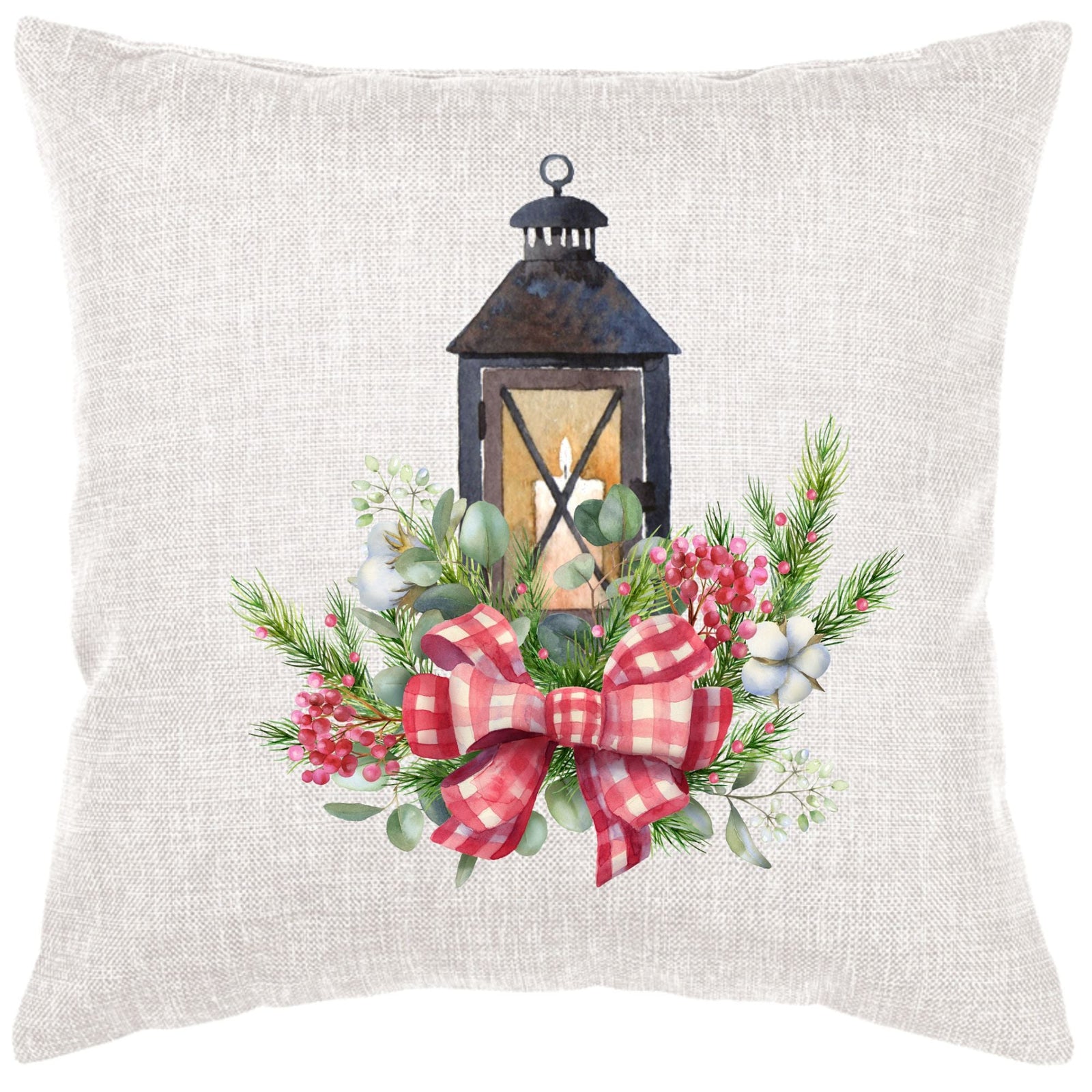Christmas Lantern Pillow Cover