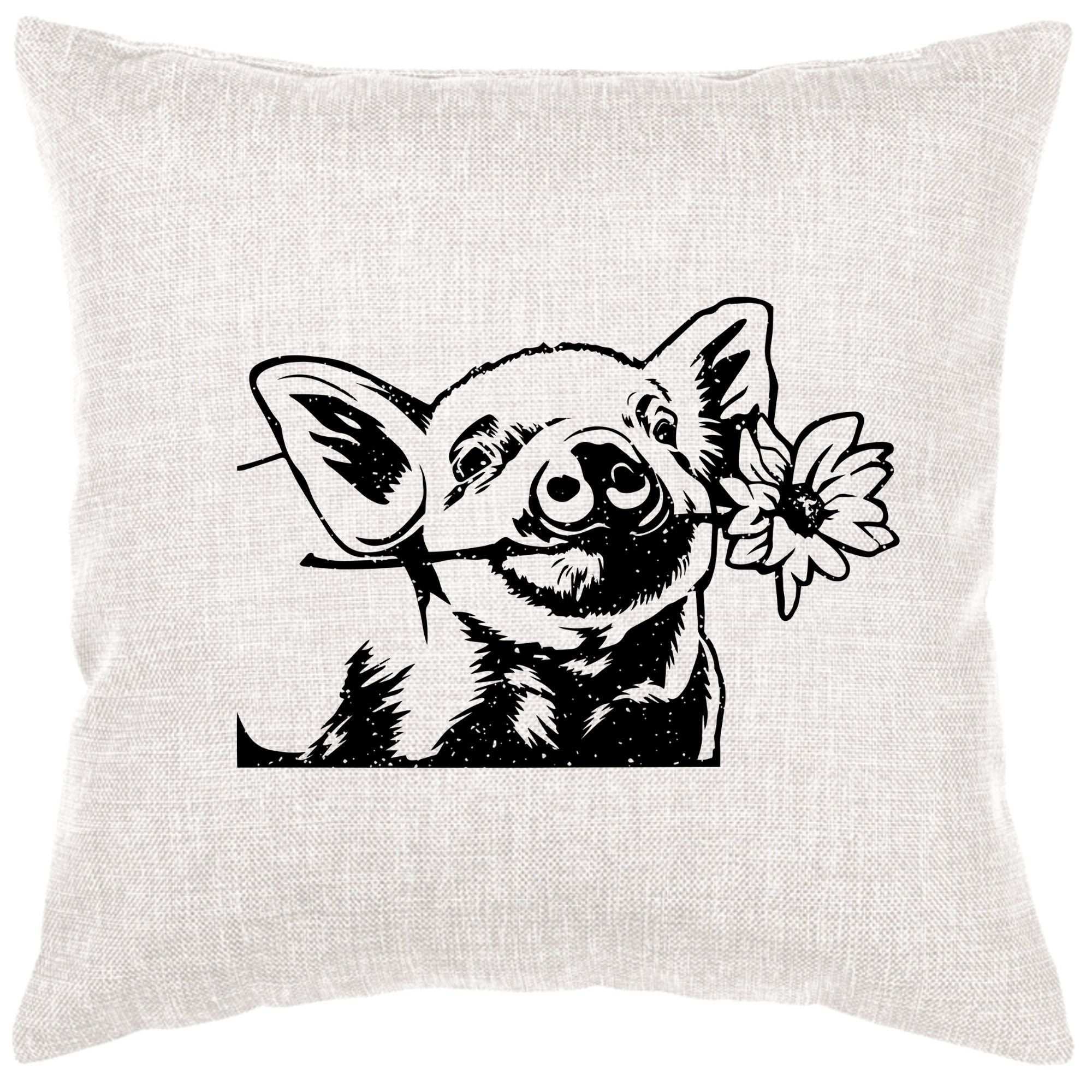Curious Pig Down Pillow