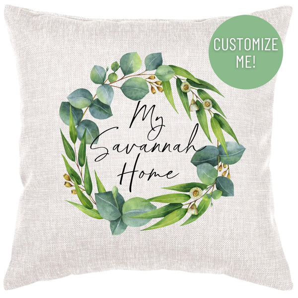 Eucalyptus Wreath Pillow Cover