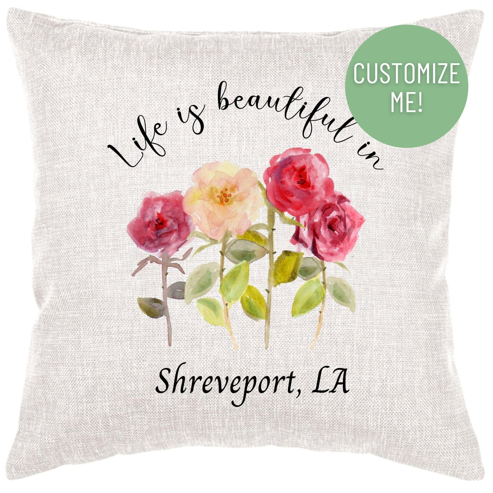 Hometown Roses Pillow Cover