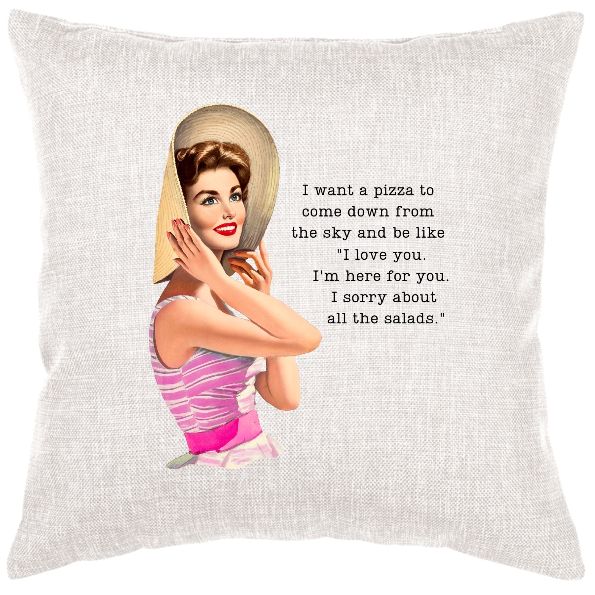 I Want A Pizza Down Pillow