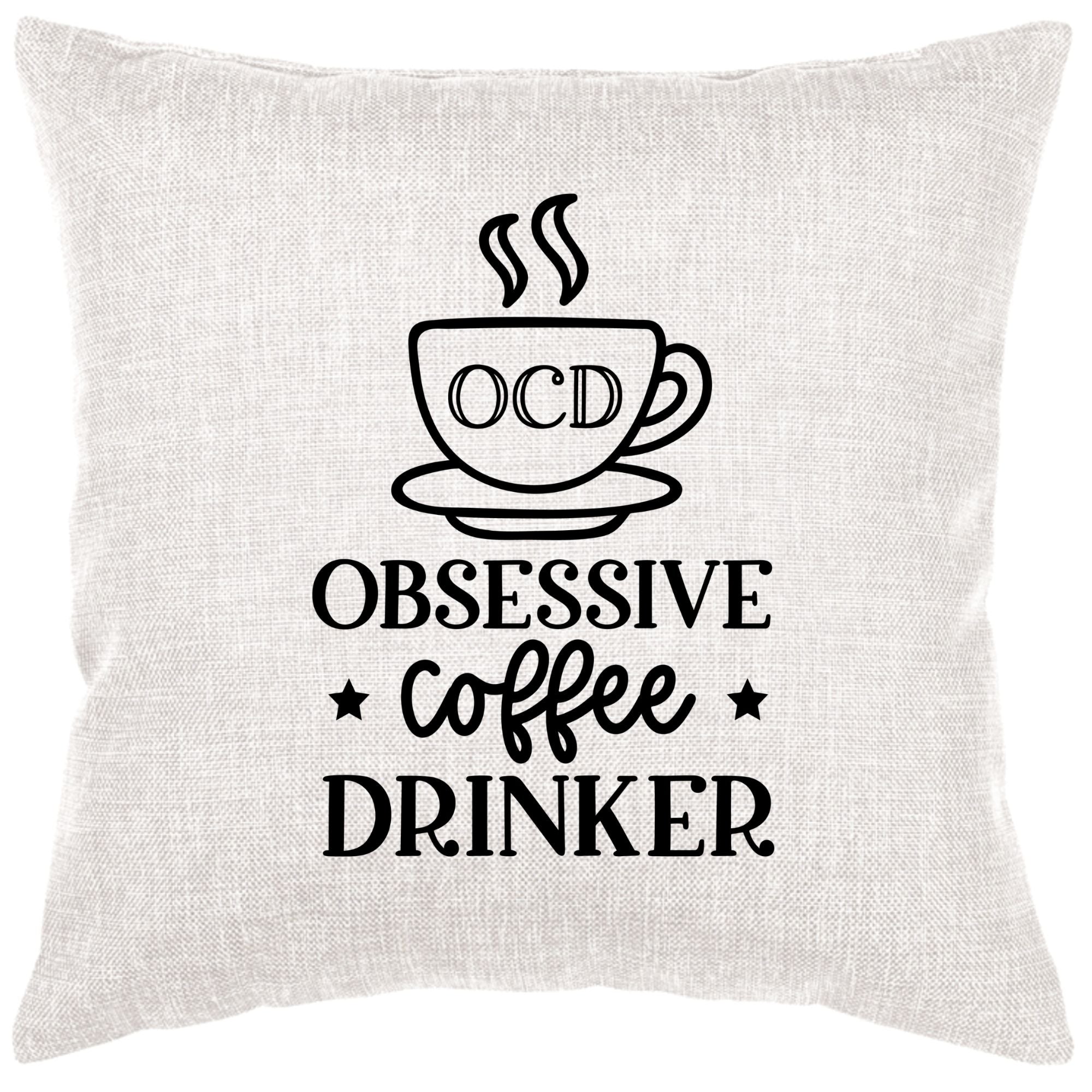 Obsessive Coffee Drinker Down Pillow