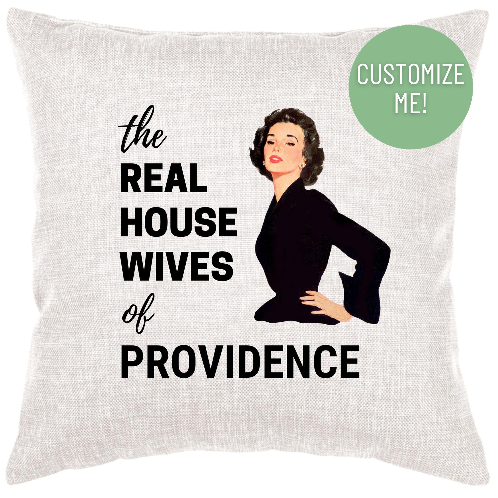 Real Housewives Lady In Black Down Pillow