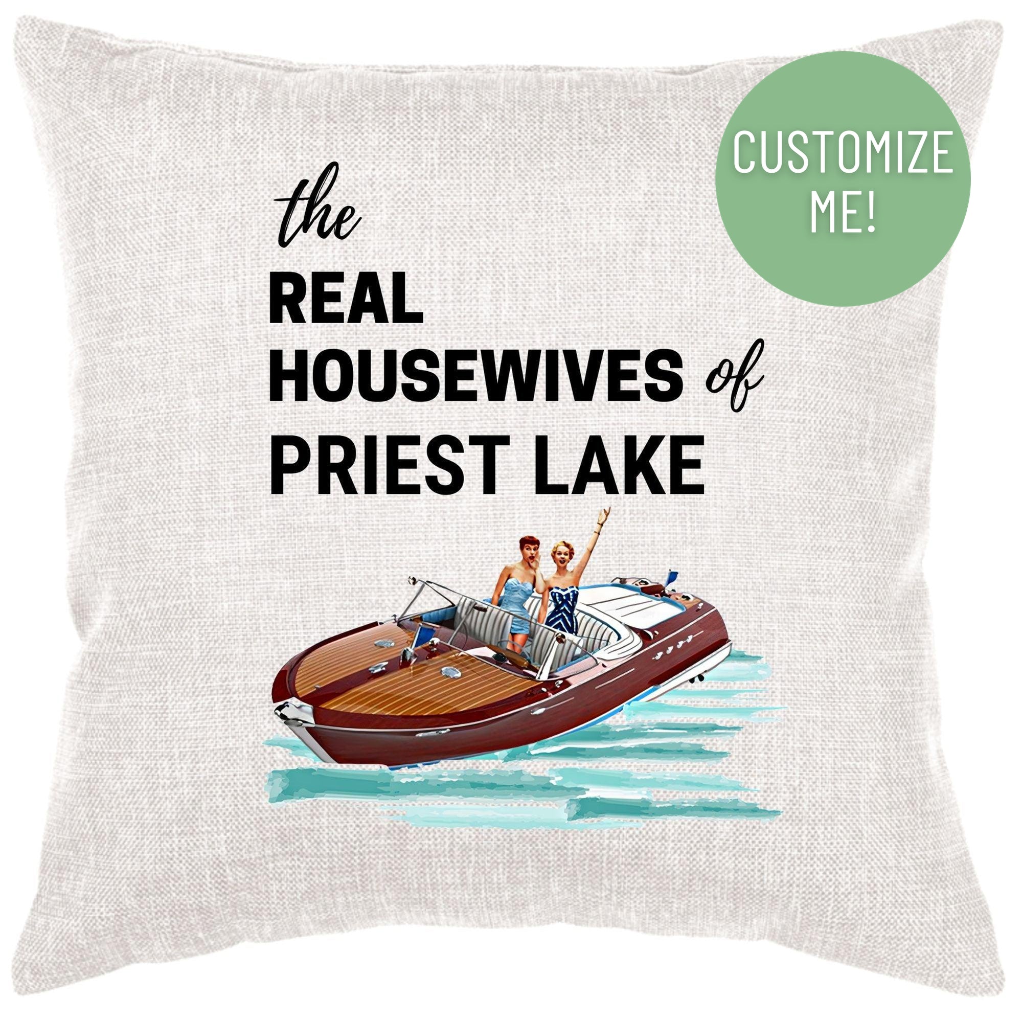 Real Housewives Speed Boat Down Pillow