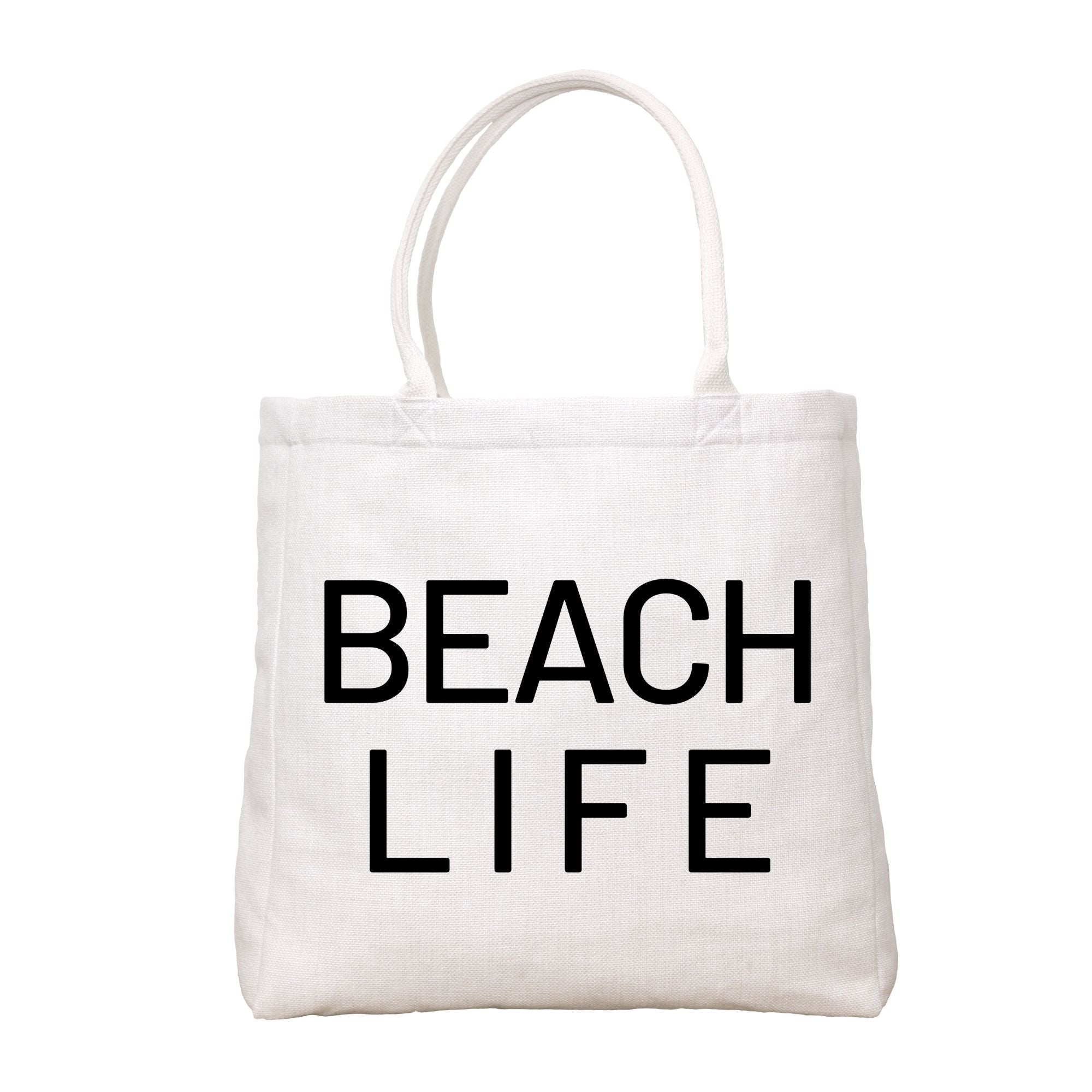 Beach Life Text Tote Bag
