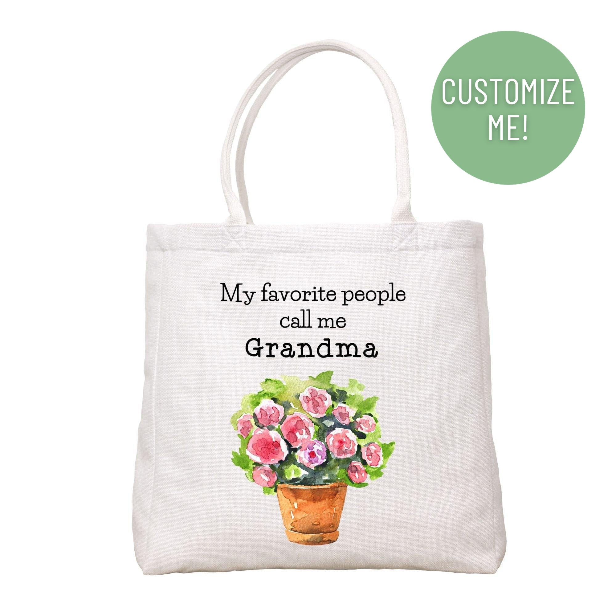 Favorite People Flower Pot Tote Bag